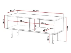 Mesa De Centro* Mesa de centro Elmteo 102, Placa de aglomerado laminado, 5x6x11cm Preto