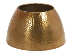 Mesa De Centro| Mesa de centro em alumínio martelado Ø 50x30 cm bronze PT310249 Amarelo