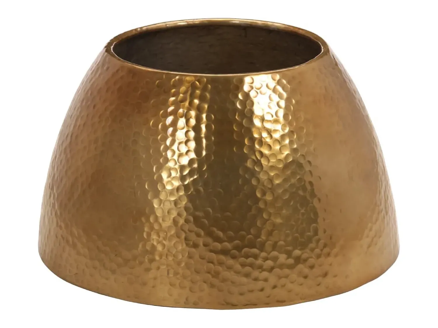 Mesa De Centro| Mesa de centro em alumínio martelado Ø 50x30 cm bronze PT310249 Amarelo