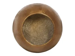 Mesa De Centro| Mesa de centro em alumínio martelado Ø 50x30 cm bronze PT310249 Amarelo