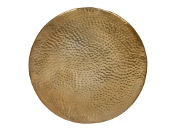 Mesa De Centro| Mesa de centro em alumínio martelado Ø 50x30 cm bronze PT310249 Amarelo
