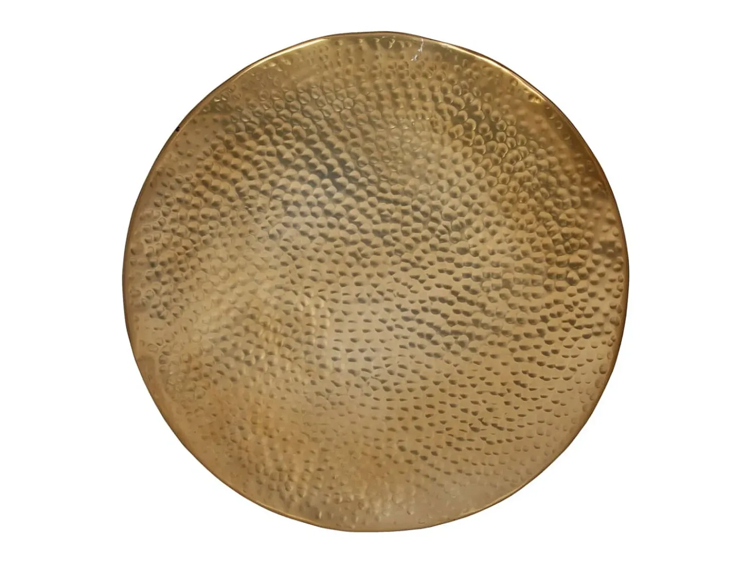 Mesa De Centro| Mesa de centro em alumínio martelado Ø 50x30 cm bronze PT310249 Amarelo