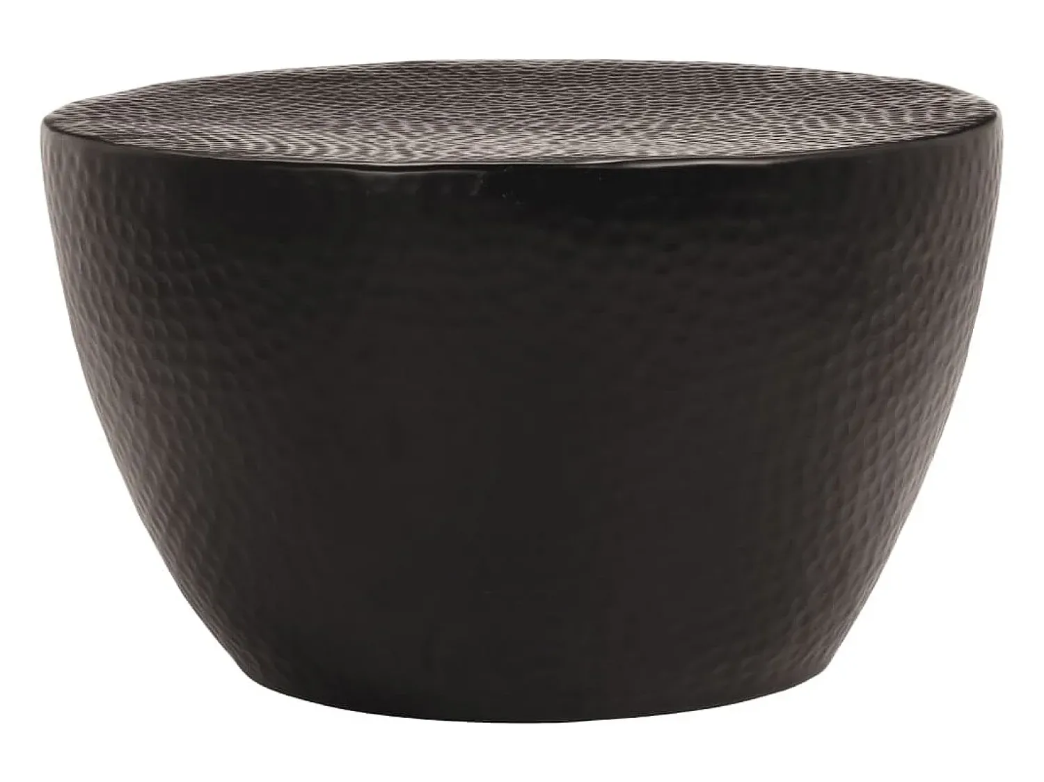 Mesa De Centro*vidaxl Mesa de centro em alumínio martelado Ø 50x30 cm Preto