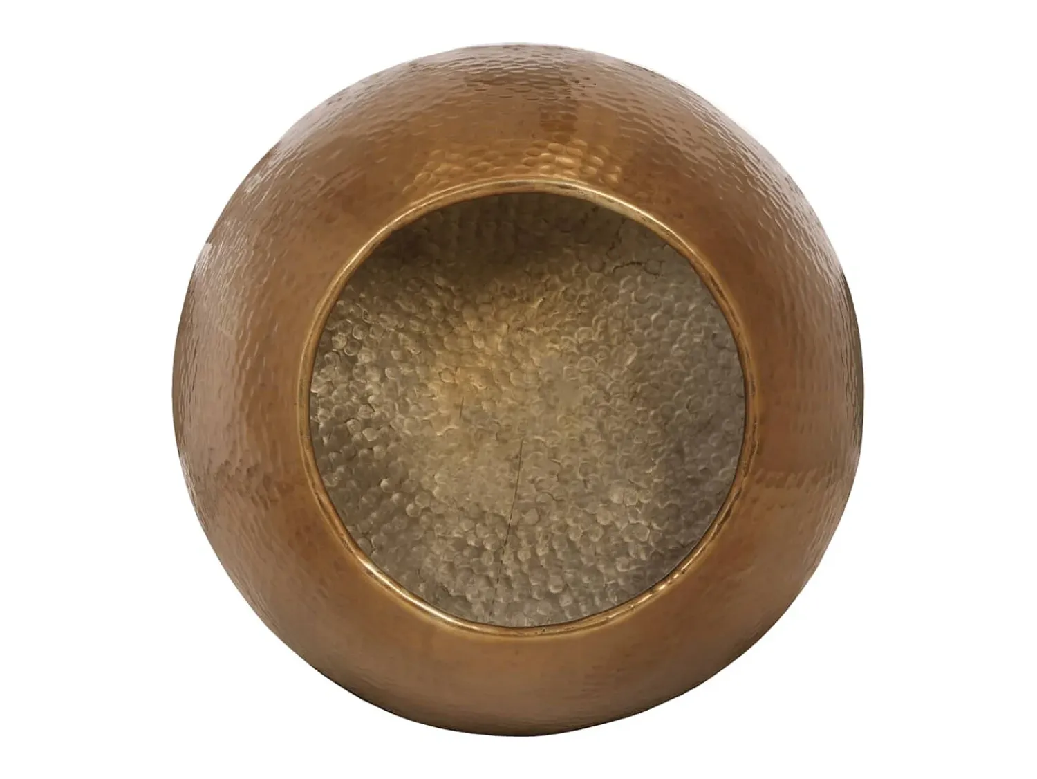 vidaxl Mesa de centro em alumínio martelado Ø 50x30 cm bronze^ Mesa De Centro