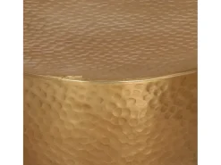 vidaxl Mesa de centro em alumínio martelado Ø 50x30 cm bronze^ Mesa De Centro