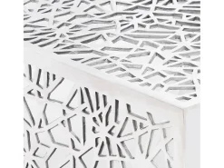 Mesa De Centro|vidaxl Mesa de centro em alumínio, design aberto e geométrico Prateado