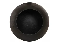 Mesa De Centro* Mesa de centro em alumínio martelado Ø 50x30 cm PT361018 Preto