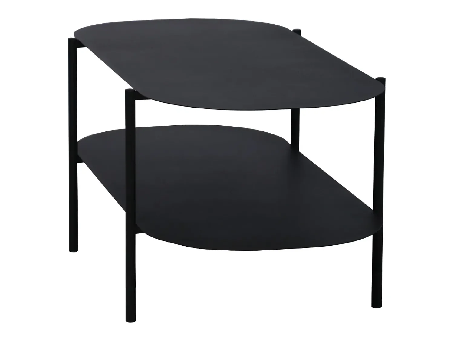 Mesa De Centro|Helloshop26 Mesa de centro em aço 112 x 62 x 41 cm preto fosco 03_0008436 Cinzento