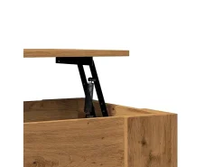 vidaxl Mesa de centro em carvalho artesanal 101x49x52 cm^ Mesa De Centro