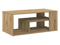 Mesa De Centro|vidaxl Mesa de centro em carvalho artesanal 100x50x40 cm Natural claro
