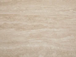Clearance Vente-unique Mesa de centro em cerâmica e folheado de nogueira - Efeito travertino e natural - MUNYRA Natural escuro / Bege