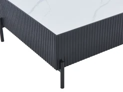 Mesa De Centro*Vente-unique Mesa de centro em cerâmica, MDF e metal - Preto e branco - CYNDORA Preto / Branco