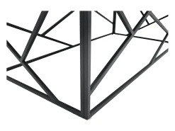 Mesa De Centro|Vente-unique Mesa de centro em cerâmica e metal - Efeito mármore branco e preto - MELRONE Preto / Branco