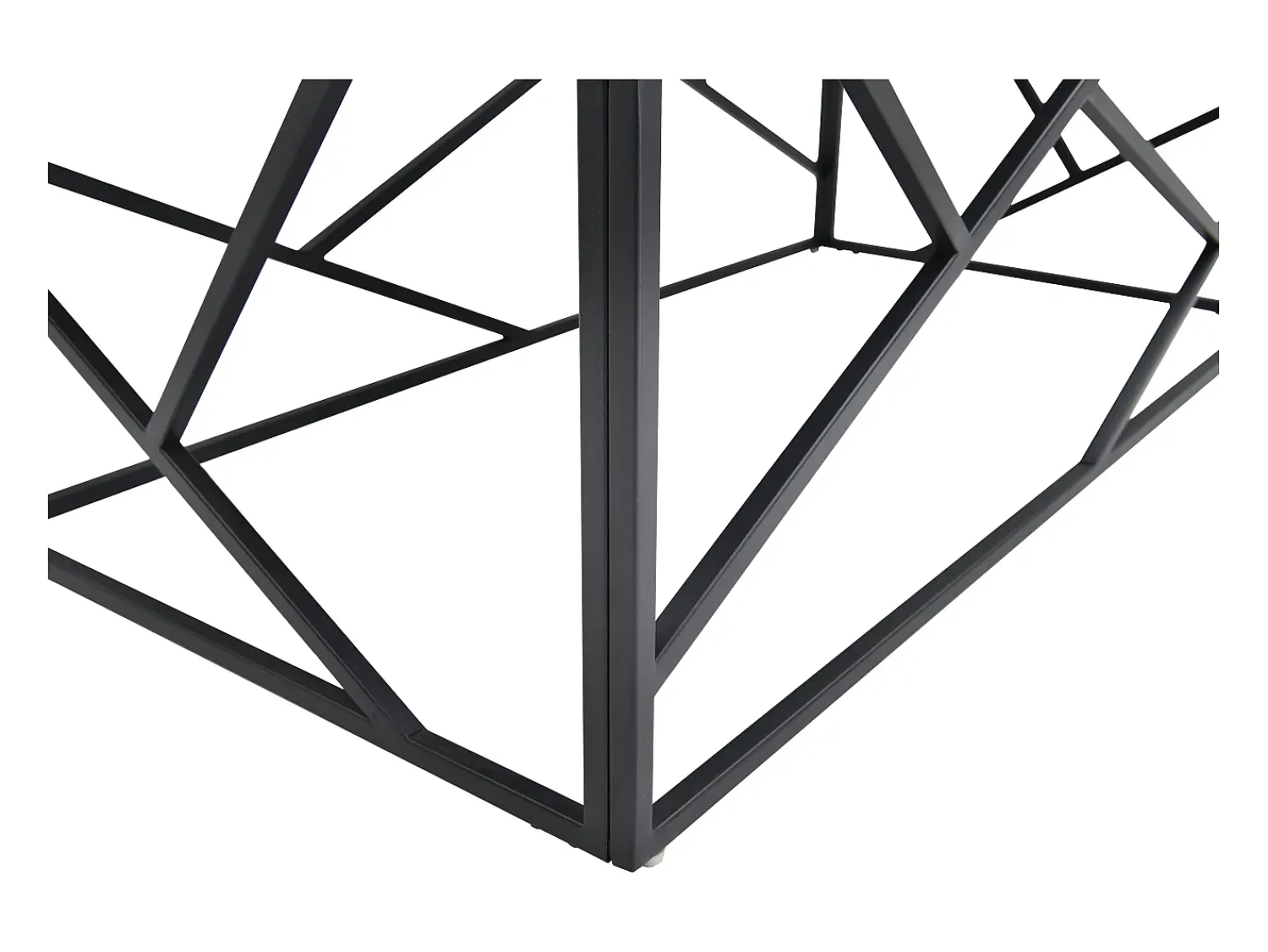 Mesa De Centro|Vente-unique Mesa de centro em cerâmica e metal - Efeito mármore branco e preto - MELRONE Preto / Branco