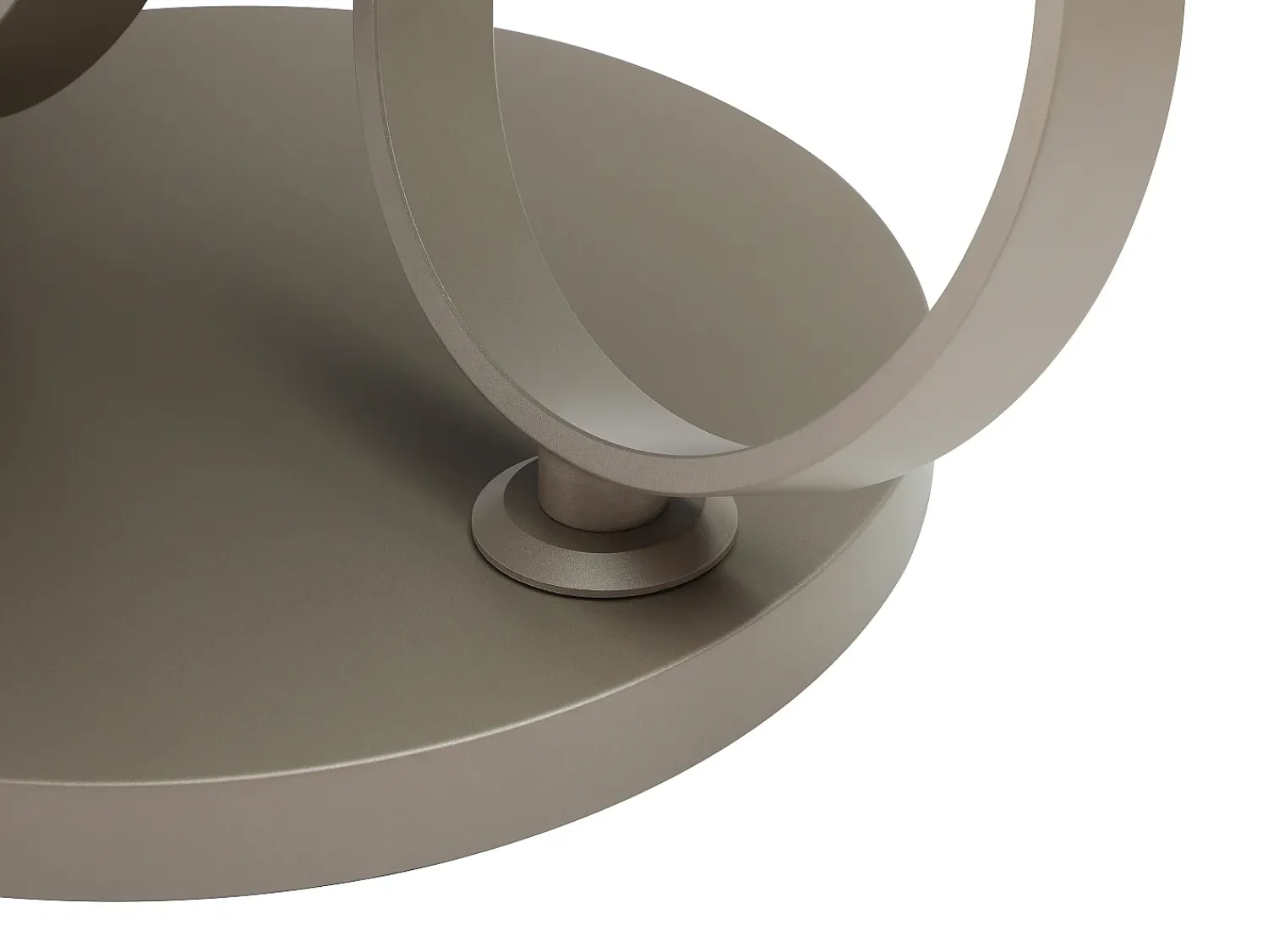 Maison Céphy Mesa de centro em cerâmica, vidro temperado e metal taupe efeito mármore branco - JOLINE^ Mesa De Centro