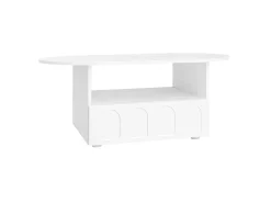 Mesa De Centro*Hauss Spole Mesa de centro em forma de nuvem com gaveta - Madeira PB - Branca Branco
