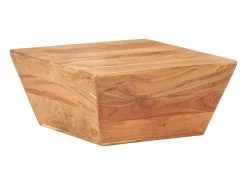 Mesa De Centro*vidaxl Mesa de centro em forma de V 66x66x30 cm acácia maciça Natural claro
