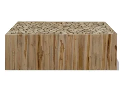 vidaxl Mesa de centro em madeira de teca genuína 90x50x30 cm Natural claro