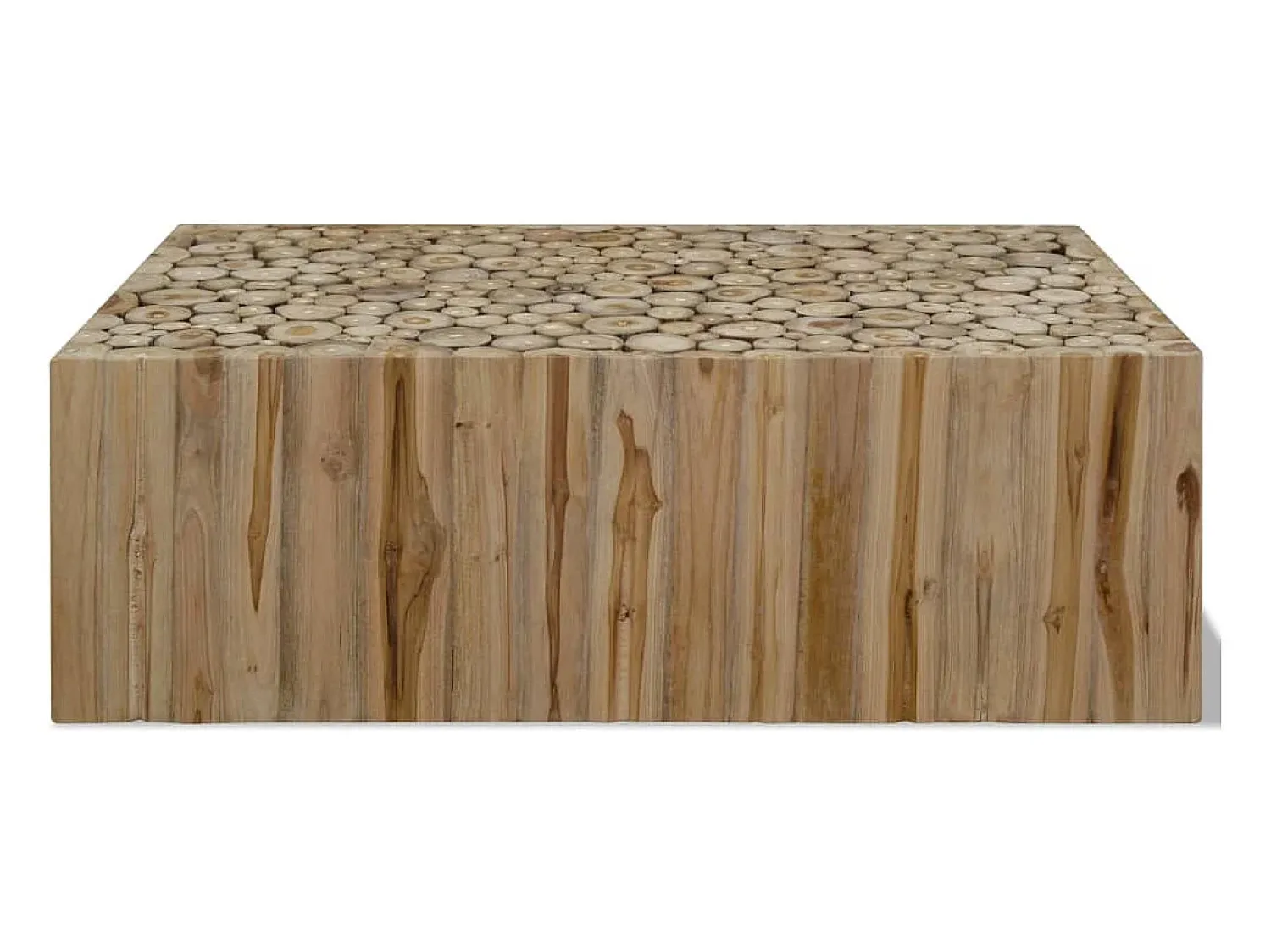 vidaxl Mesa de centro em madeira de teca genuína 90x50x30 cm Natural claro