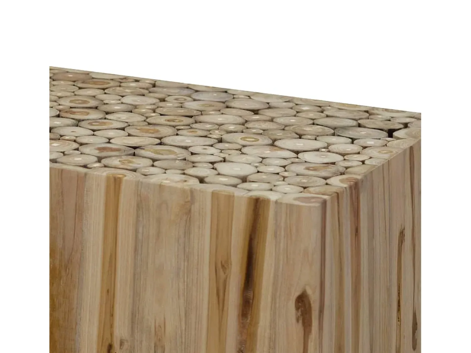 vidaxl Mesa de centro em madeira de teca genuína 90x50x30 cm Natural claro