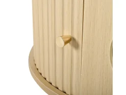 Mesa De Centro|ModernLuxe Mesa de centro em madeira com efeito de madeira 100x50x36 cm - 1 gaveta e 2 portas de correr - MDF - Natural Natural claro