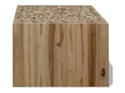 vidaxl Mesa de centro em madeira de teca genuína 50x50x35 cm^ Mesa De Centro