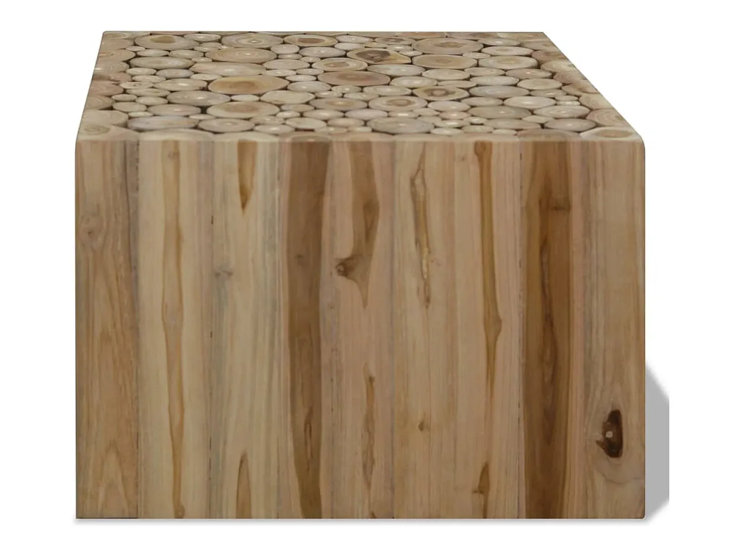 vidaxl Mesa de centro em madeira de teca genuína 50x50x35 cm^ Mesa De Centro