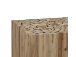 vidaxl Mesa de centro em madeira de teca genuína 50x50x35 cm^ Mesa De Centro