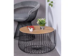 Nest Dream Mesa de centro em madeira de freixo e aço lacado - Zurique -^ Mesa De Centro