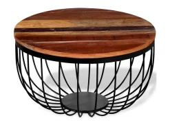Sale Mesa de centro em madeira reciclada maciça PT465093 Multicor