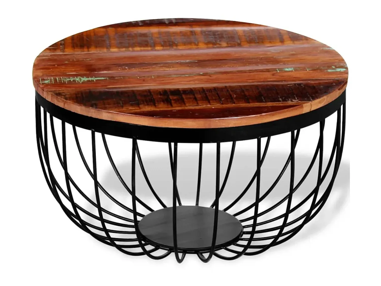 Sale Mesa de centro em madeira reciclada maciça PT465093 Multicor
