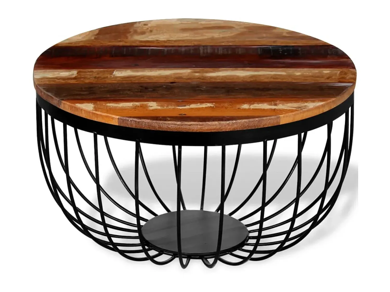 Sale Mesa de centro em madeira reciclada maciça PT465093 Multicor