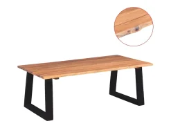 Hot vidaxl Mesa de centro em madeira de acácia maciça 110x60x40 cm Natural claro