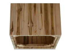 Clearance Mesa de centro em madeira de teca genuína 50x50x35 cm PT854841 Castanho