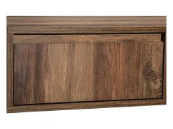 Mesa de centro em madeira granulada, 106,4x40x60cm, com 1 gaveta e compartimentos de arrumação, + Cinza^ Mesa De Centro
