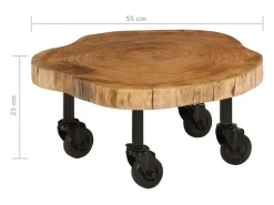vidaxl Mesa de centro em madeira de acácia maciça 60x55x25 cm^ Mesa De Centro