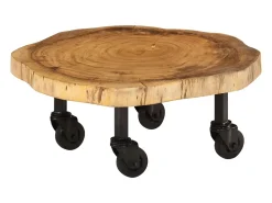 vidaxl Mesa de centro em madeira de acácia maciça 60x55x25 cm^ Mesa De Centro