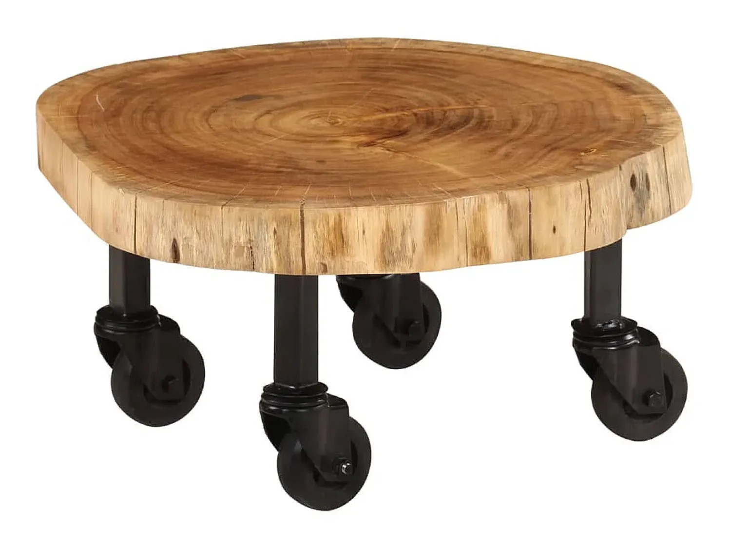 Mesa De Centro* Mesa de centro em madeira de acácia maciça 60x55x25 cm PT185901 Castanho
