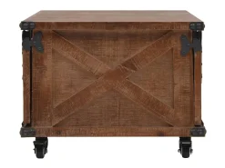 Outlet Mesa de centro em madeira de abeto maciça 91x51x38 cm PT659169 Castanho