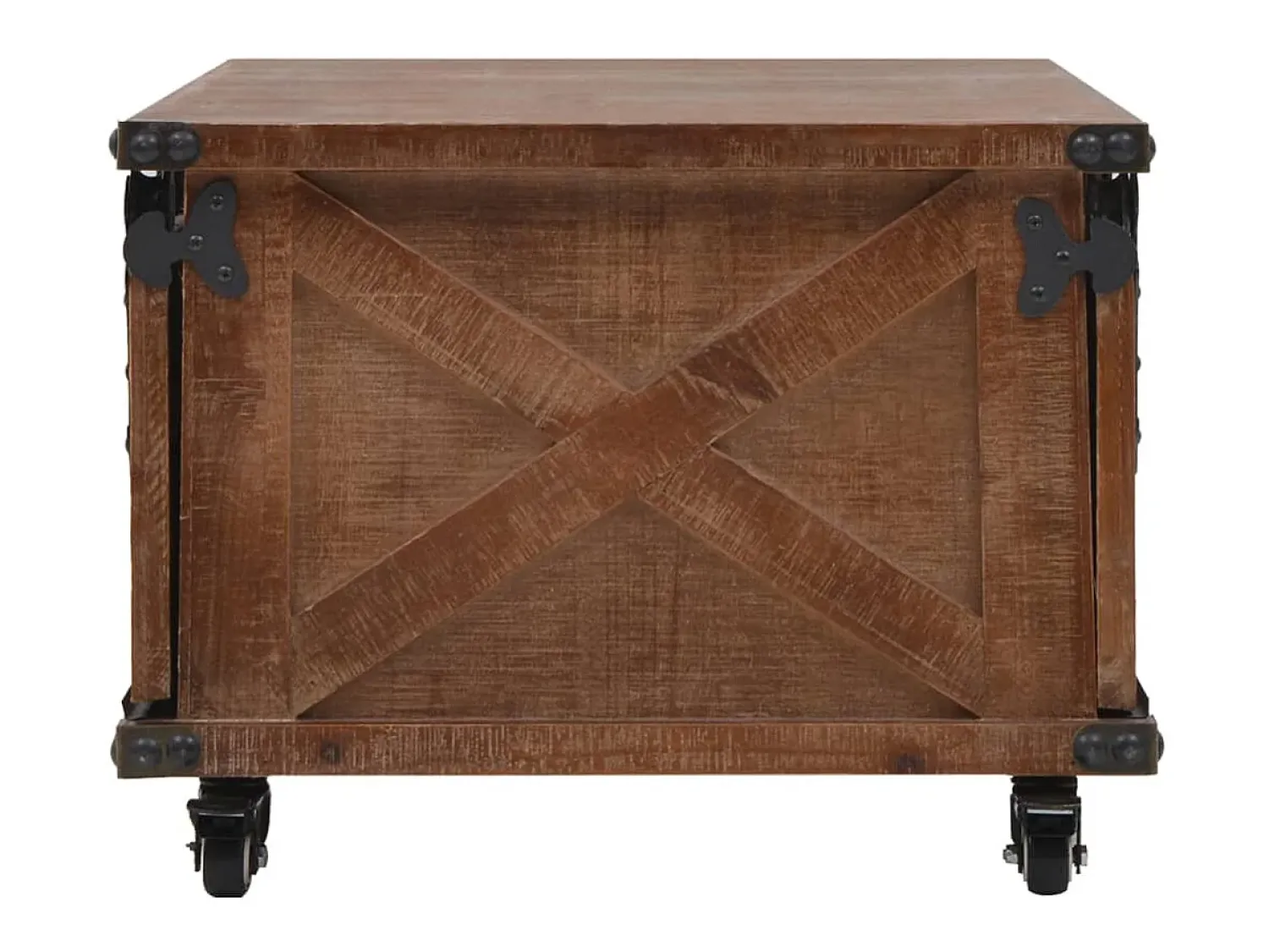 Outlet Mesa de centro em madeira de abeto maciça 91x51x38 cm PT659169 Castanho