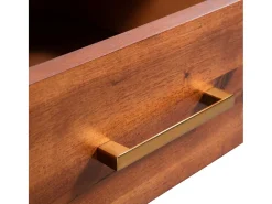 Mesa de centro em madeira de acácia maciça 90x50x40 cm PT876685^ Mesa De Centro