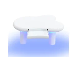 Mesa de centro em MDF com efeito de nuvem, 16 luzes LED coloridas e gavetas - com espaço de armazenamento.^ Mesa De Centro