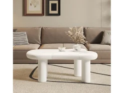 Mesa de centro em MDF com efeito de nuvem, 16 luzes LED coloridas e gavetas - com espaço de armazenamento.^ Mesa De Centro