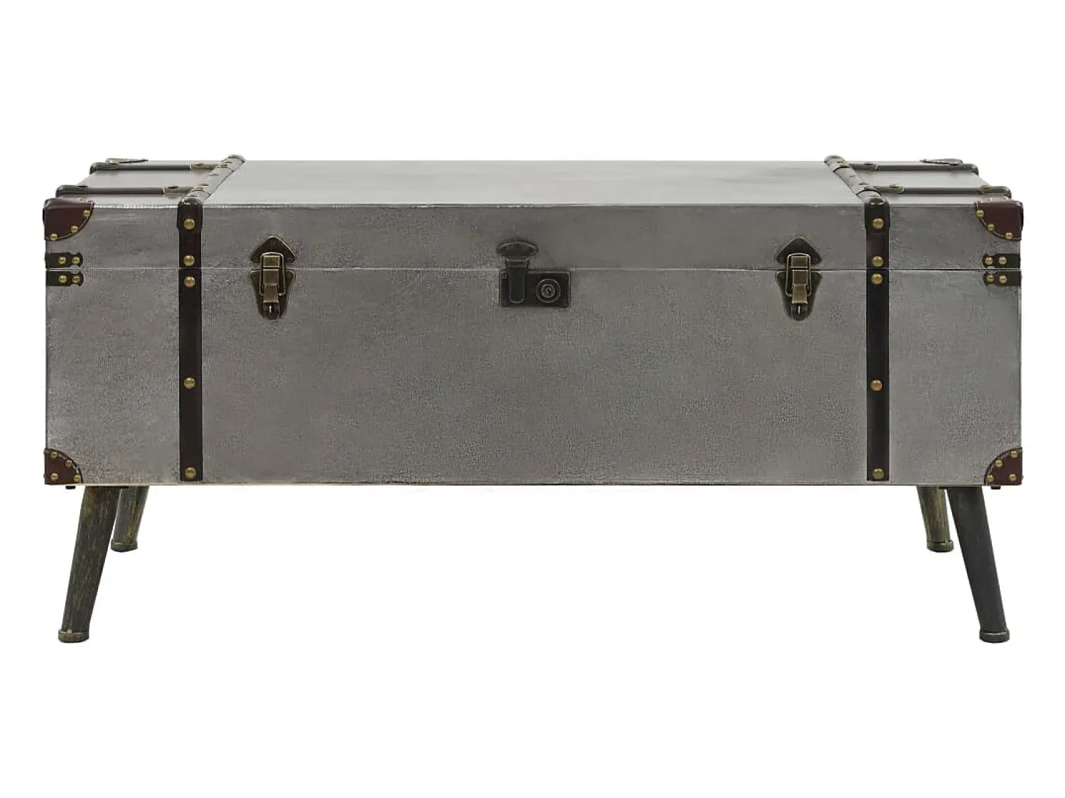vidaxl Mesa de centro em MDF e alumínio 102x51x47,5 cm^ Mesa De Centro