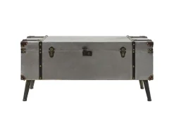 Mesa De Centro| Mesa de centro em MDF e alumínio 102x51x47,5 cm PT847361 Prateado