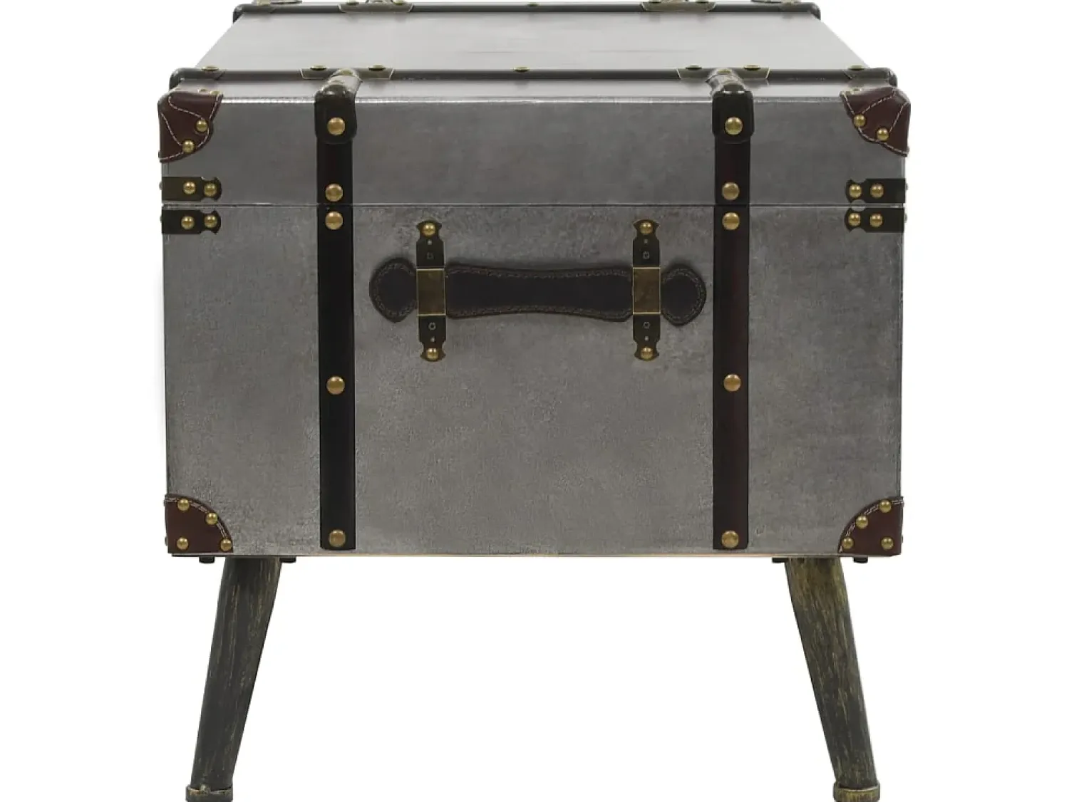Mesa De Centro| Mesa de centro em MDF e alumínio 102x51x47,5 cm PT847361 Prateado