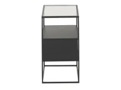 Mesa De Centro| Mesa de centro em metal com tampo de vidro Preto