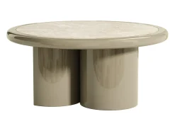 New Vente-unique Mesa de centro em mármore e MDF - Bege e taupe - DIRAMA Taupe / Bege