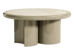 New Vente-unique Mesa de centro em mármore e MDF - Bege e taupe - DIRAMA Taupe / Bege
