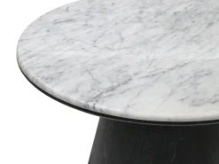Mesa De Centro*Vente-unique Mesa de centro em mármore e folheado de carvalho - Preto - SADURA Preto / Branco